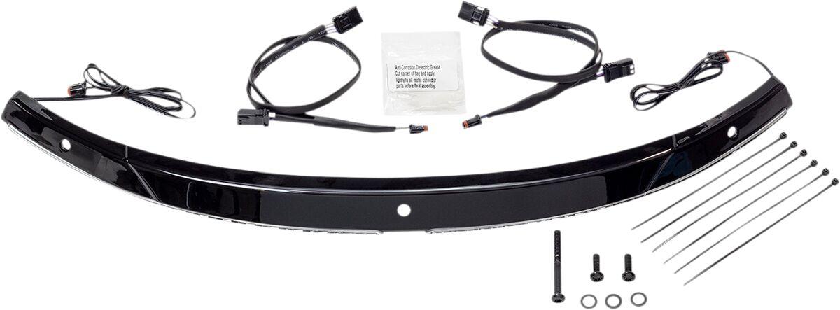11001 - Ciro Steel Windshield Trim For Harley Davidson FLH 1868 ABS 2021 Black Clear