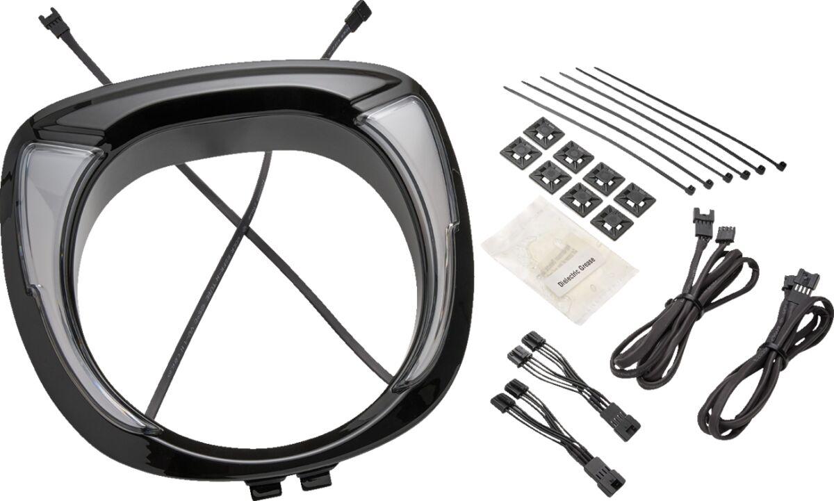 46206 - Ciro Headlight Bezel For Indian Chieftan 108 ABS 2025-2026 Black Clear