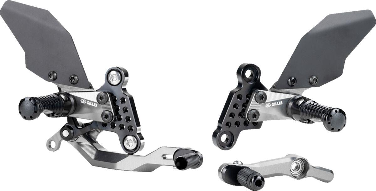 AS31GT3-Y15-B - Gilles Adjustable Rearset For Yamaha MT-09 ABS 2021-2023 - Black/Chrome