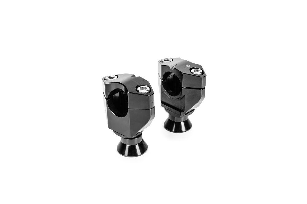 2DGT-19-B - Gilles 2D.GT Handlebar Risers For Suzuki DL 1050 ABS 2020-2024 - Black