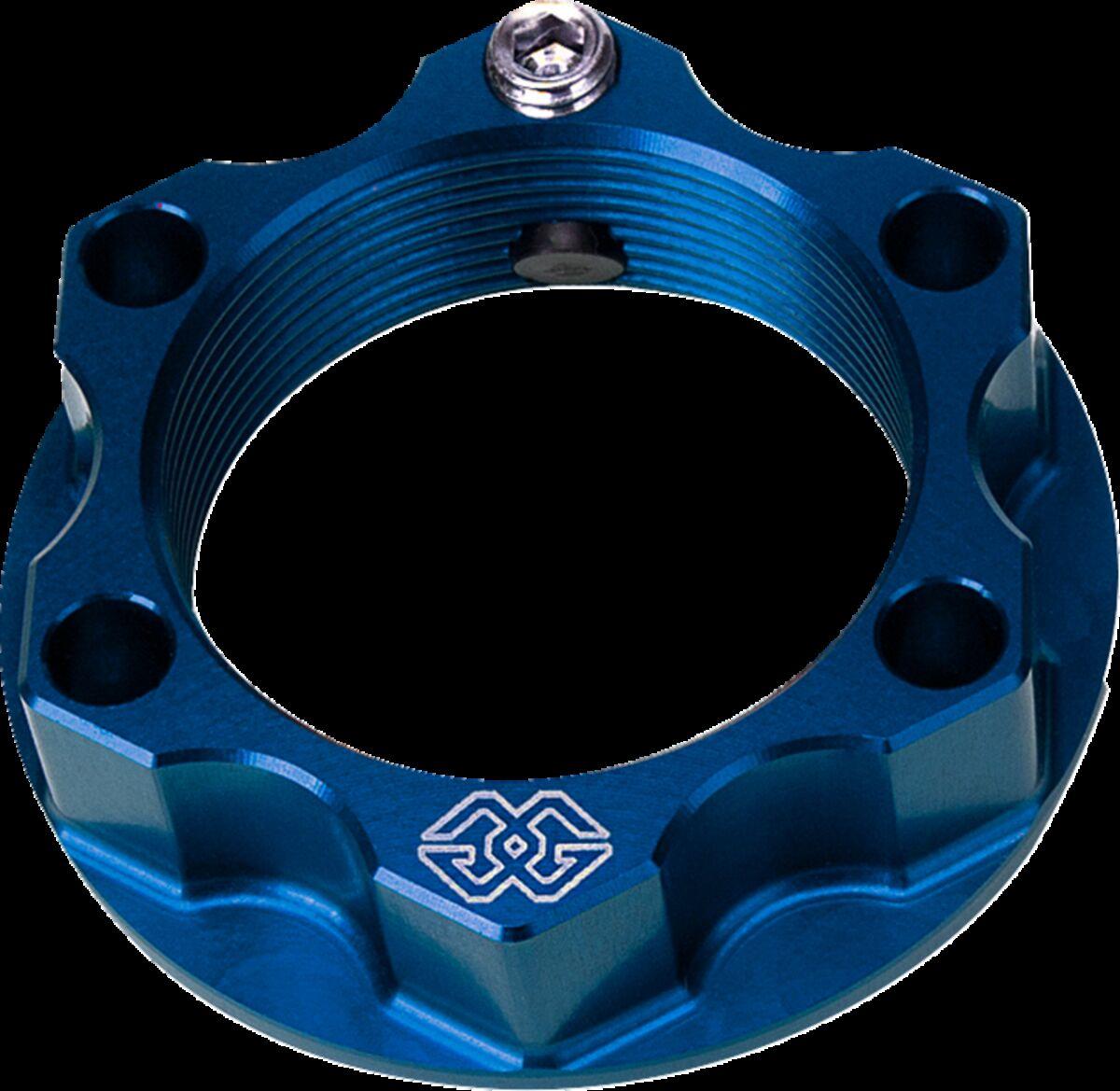 ACMA-28-10-BL - Gilles Top Yoke Nut For Indian FTR 1200 ABS 2019-2022 - Blue