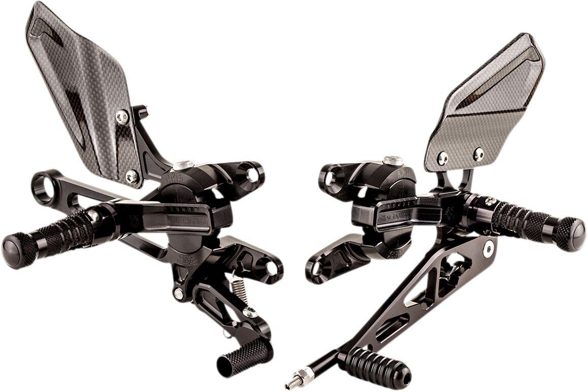 VCR-A03 - Gilles Adjustable Rearset For Aprilia RSV4 1000 RF ABS 2016-2020 - Black