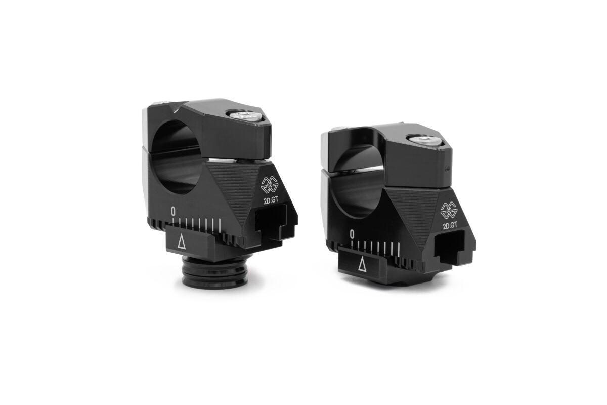 2DGT-17-B - Gilles 2D.GT Handlebar Risers For Honda MSX125 ABS 2022-2026 - Black