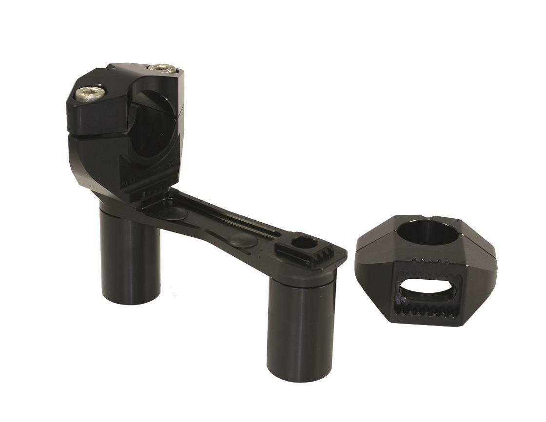 2DGT-18-B - Gilles 2D.GT Handlebar Risers For Moto Guzzi V100 1050 Mandello ABS 2022-2024 - Black