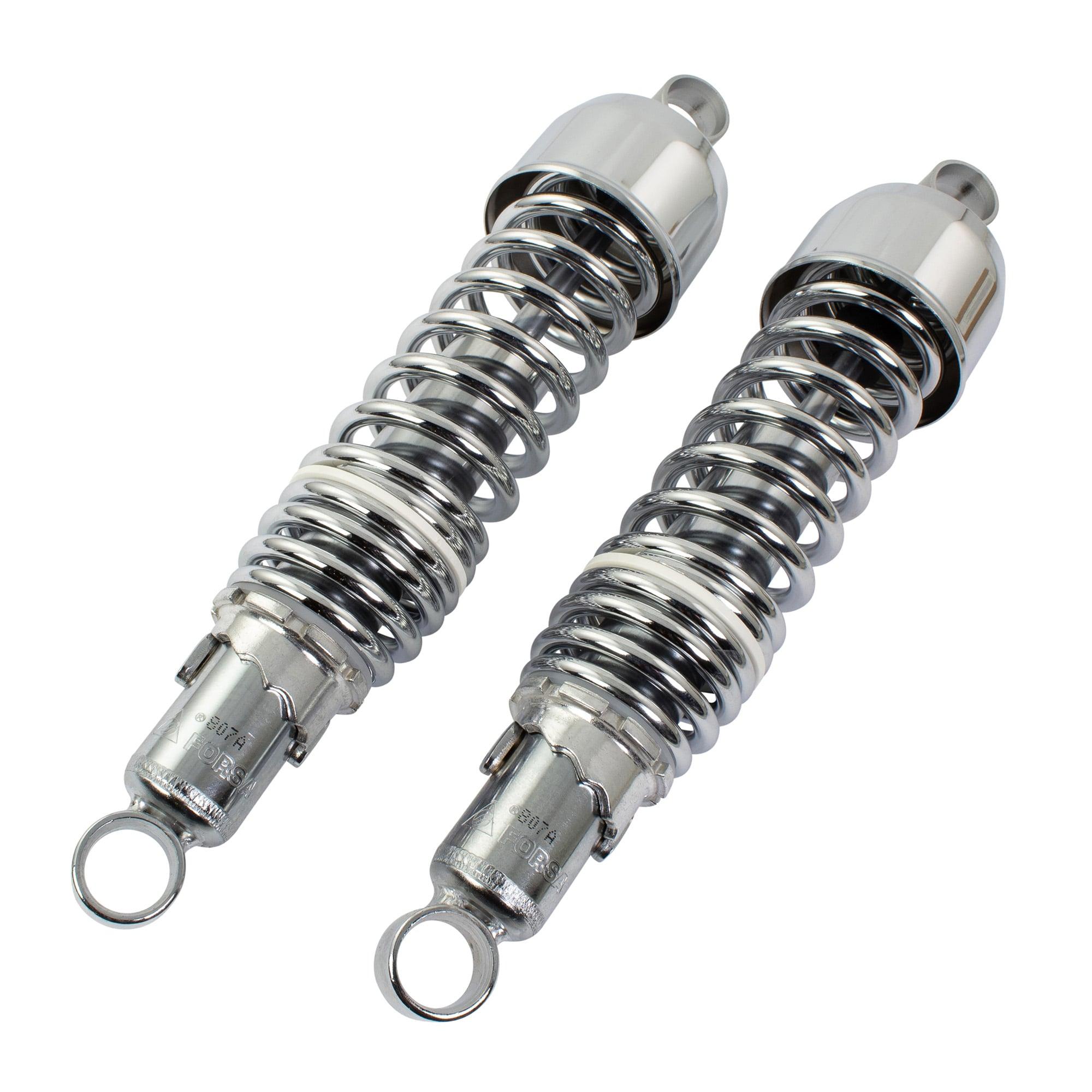 SHK07CH - Bike It 325mm Eye To Eye Chrome Twin Shock Absorbers