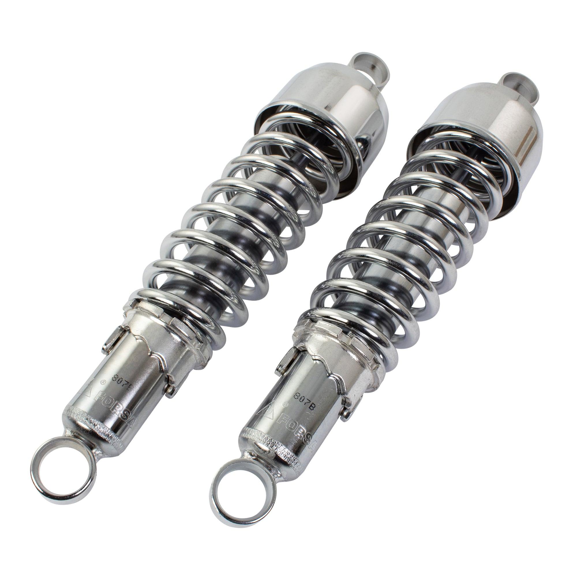 SHK07ACH - Bike It 305mm Eye To Eye Chrome Twin Shock Absorbers