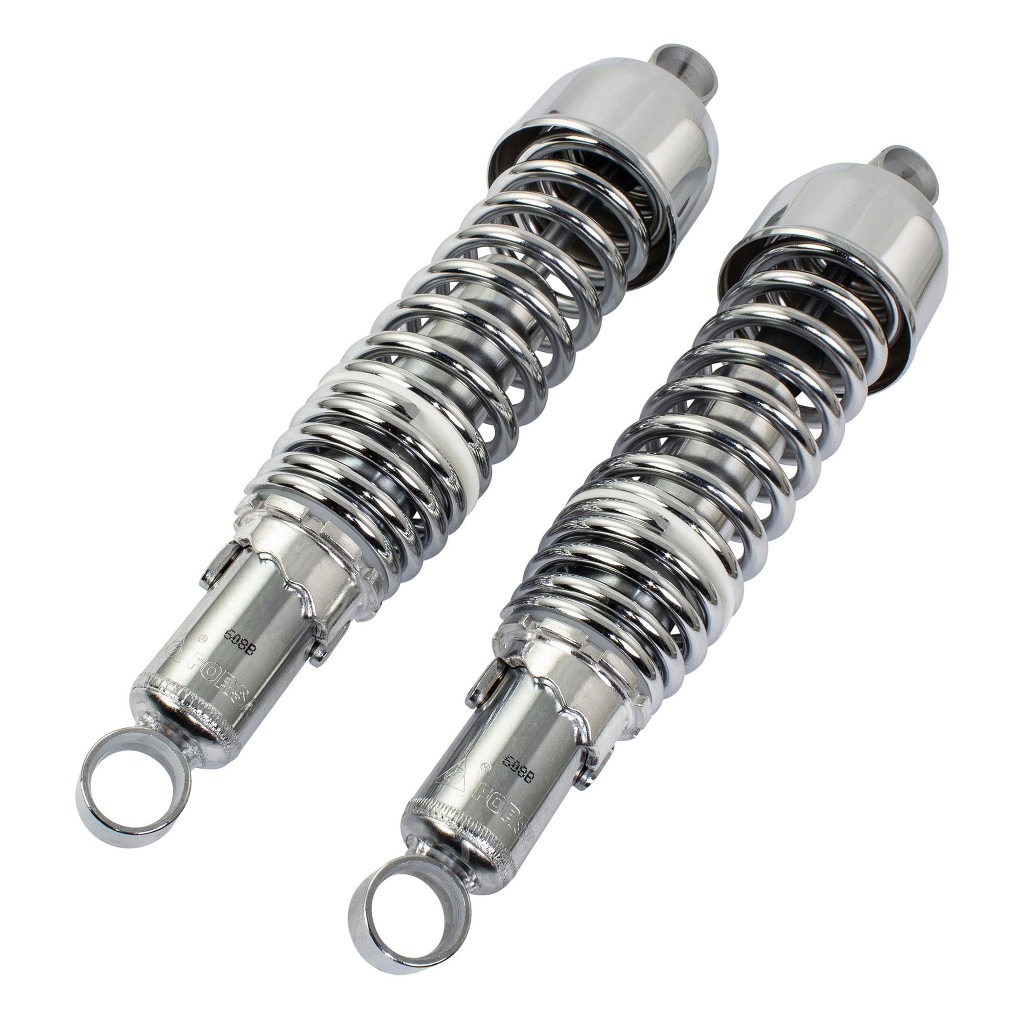 SHK01CH - Bike It 335mm Eye To Eye Chrome Twin Shock Absorbers