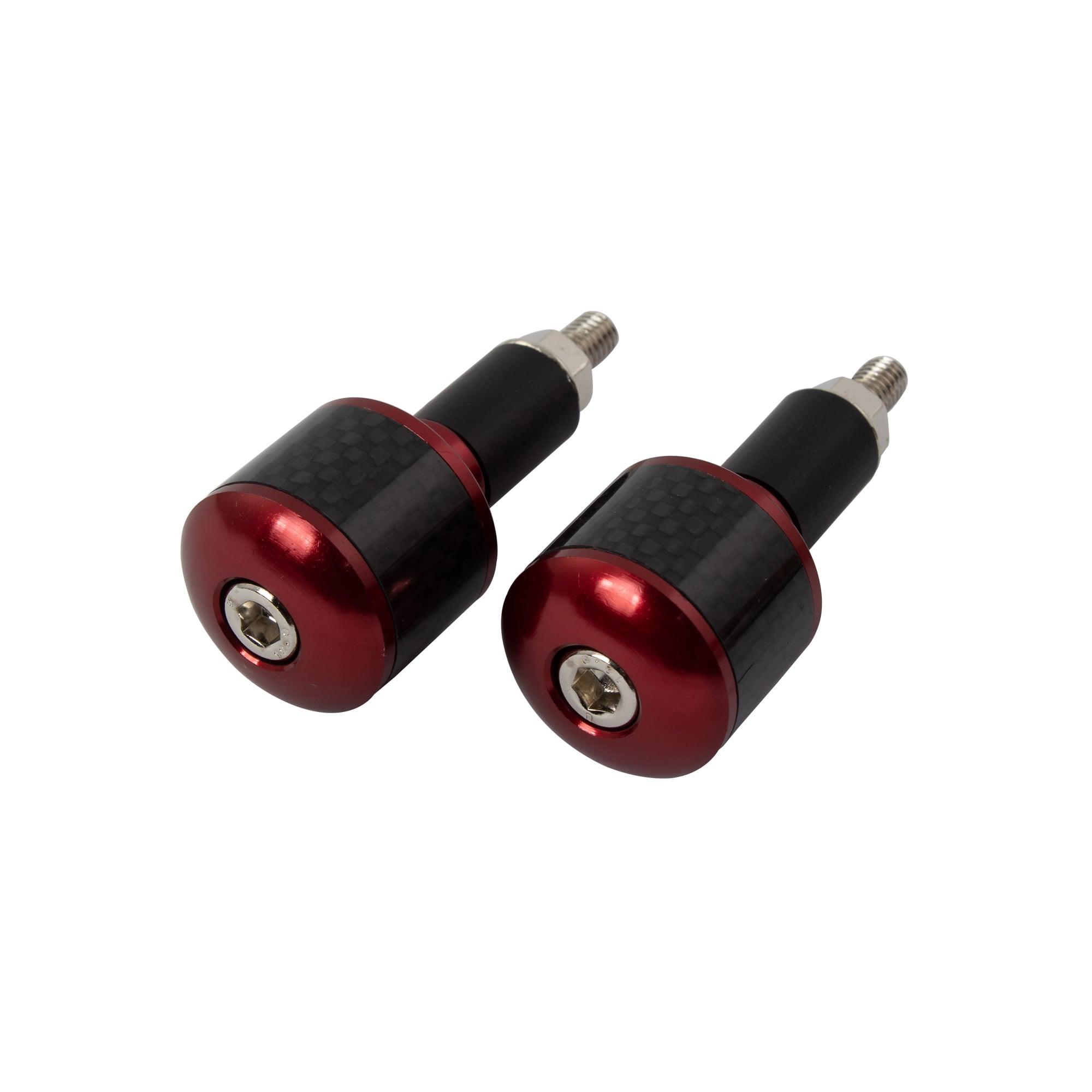 BEWFIBR - Bike It Red 18mm Bar Ends With Carbon Fibre Insert