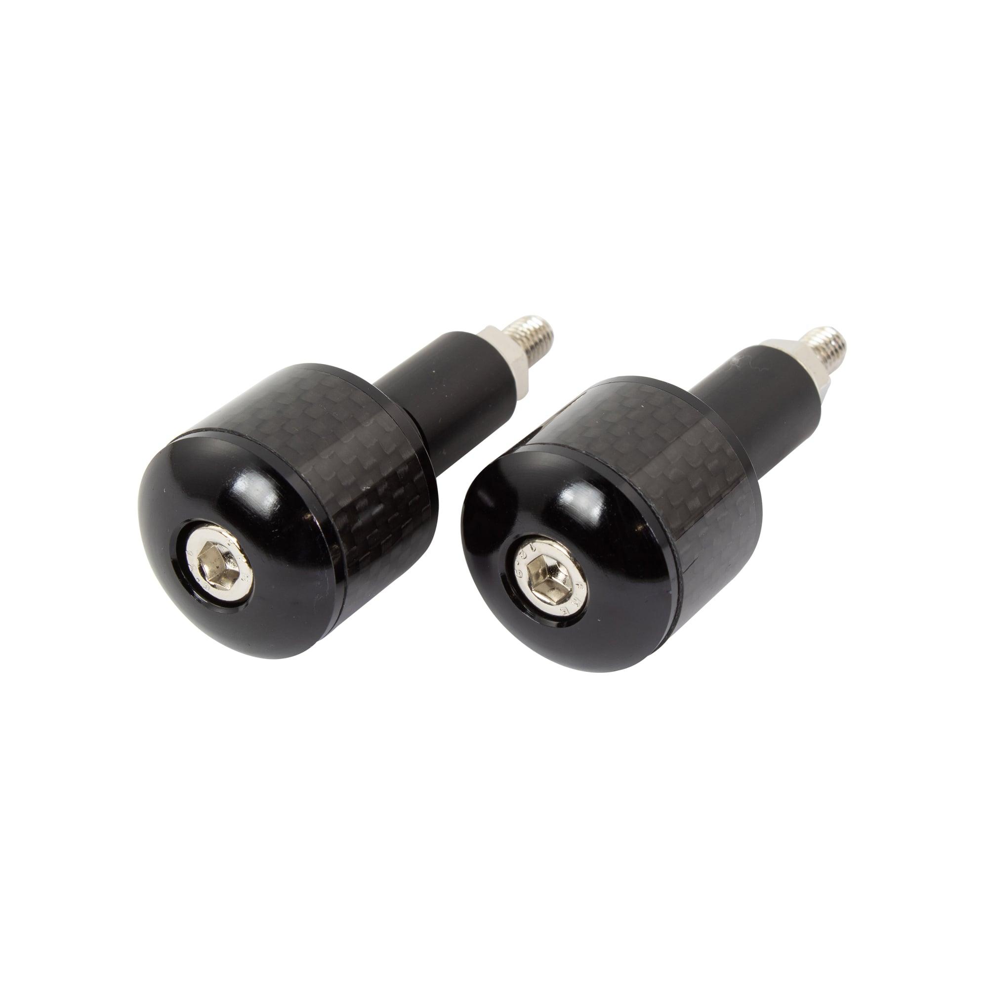 BEWFIBBLK - Bike It Black 18mm Bar Ends With Carbon Fibre Insert