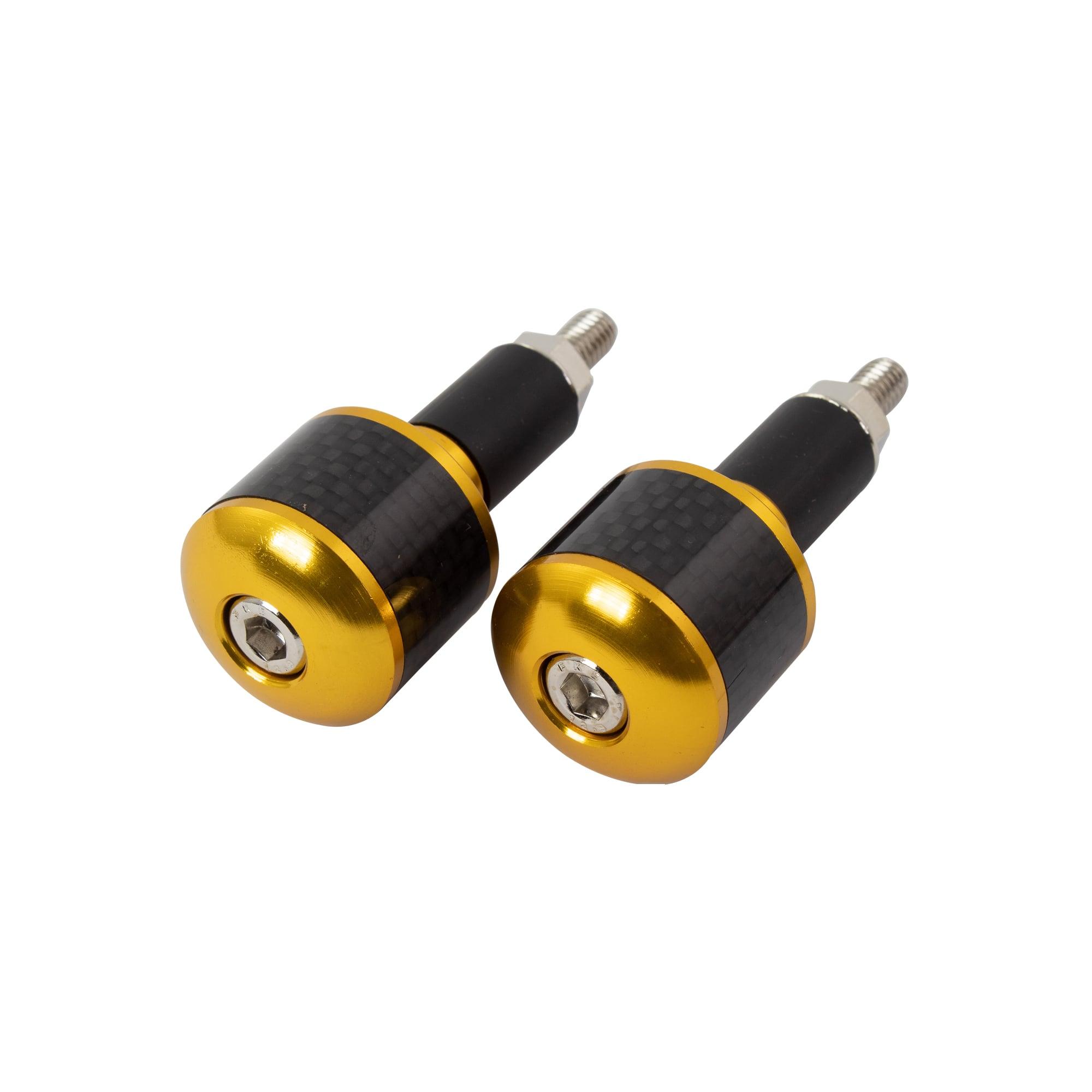 BEWFIBGD - Bike It Gold 18mm Bar Ends With Carbon Fibre Insert