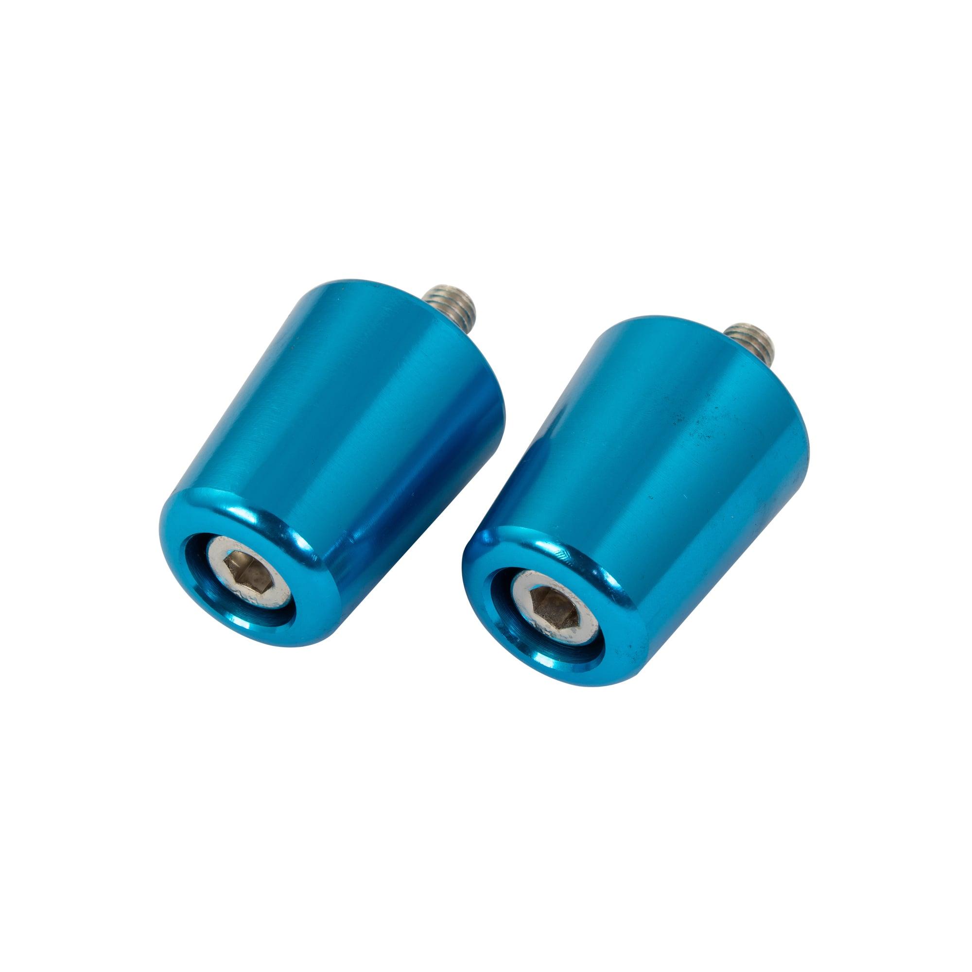 BEWKZXBU - Bike It Alloy Kawasaki Flush Type Blue Bar End Weights