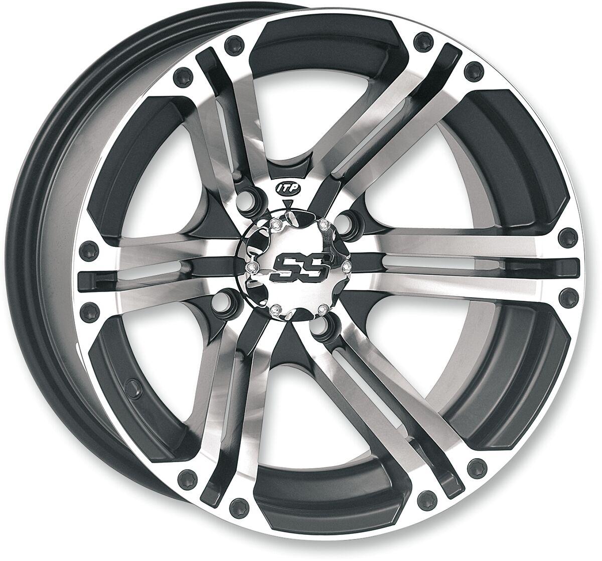 1428377404B - ITP SS212 Alloy Wheel For Can Am Commander 1000 EFI 2011-2017 Front 14x6" - Black/Clear-Coat/Silver