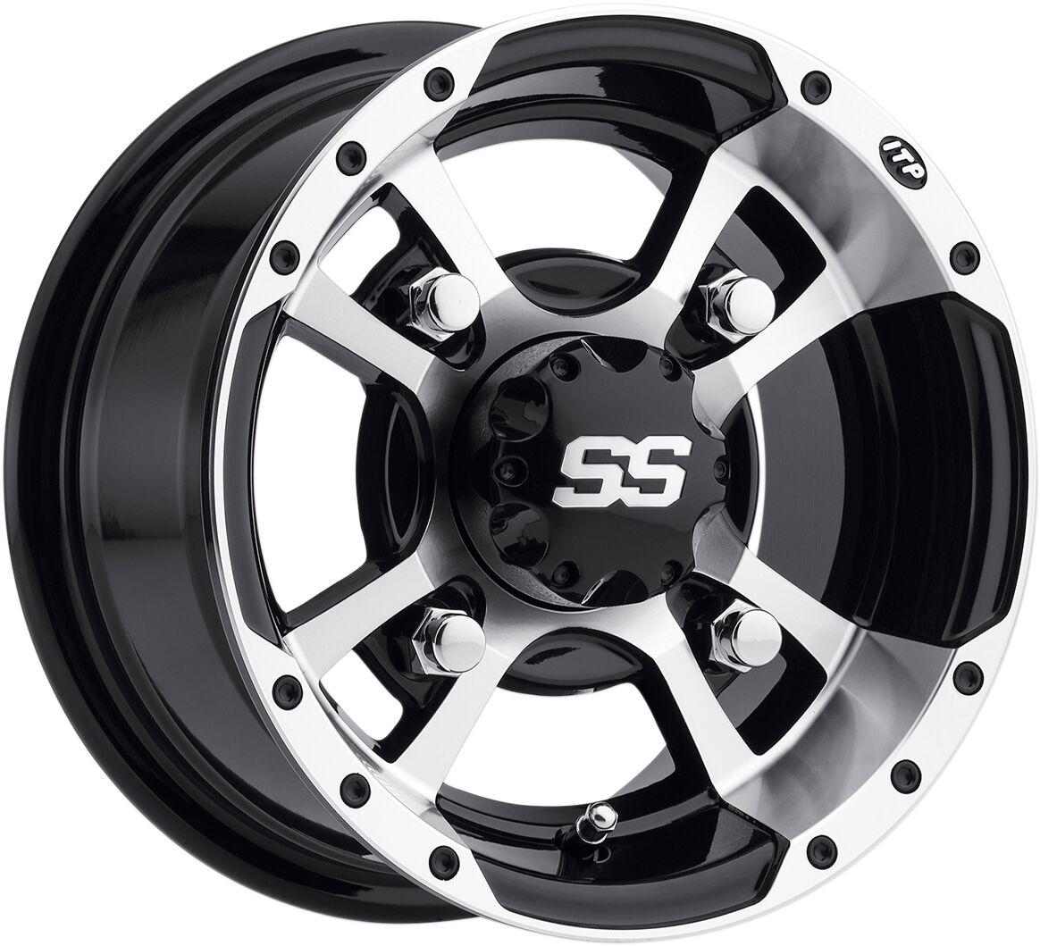 1028337404B - ITP SS112 Sport Wheel For Yamaha YFM125R 2011-2013 Rear 10x8" - Black/Diamond-Cut/Silver
