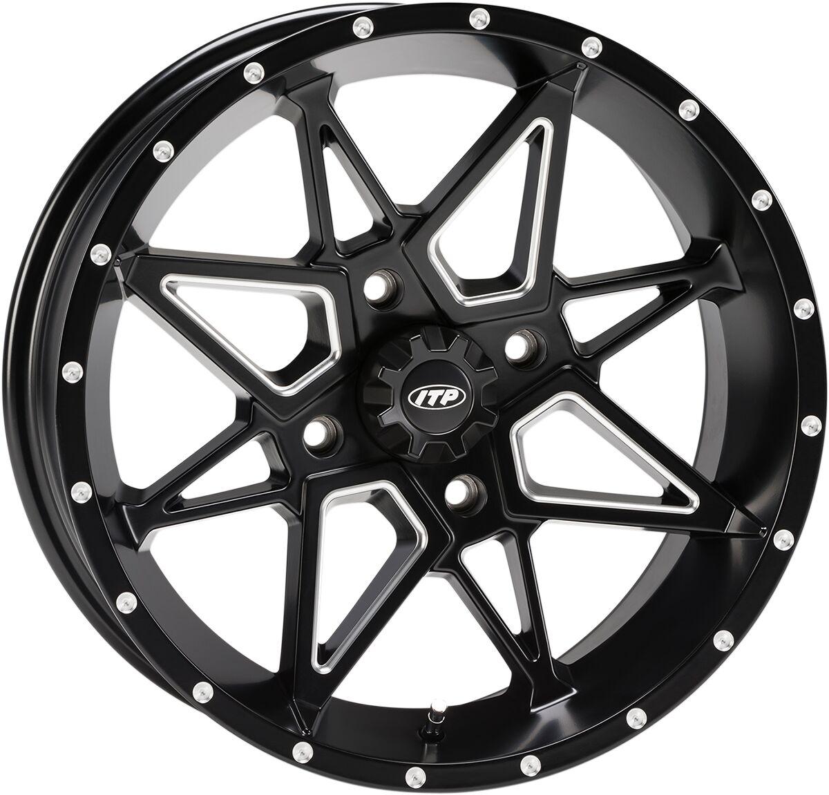 1421952727B - ITP Tornado Wheel For Polaris ACE 500 4X4 2018-2019 Fits Front Or Rear 14x7" - Black/Milled