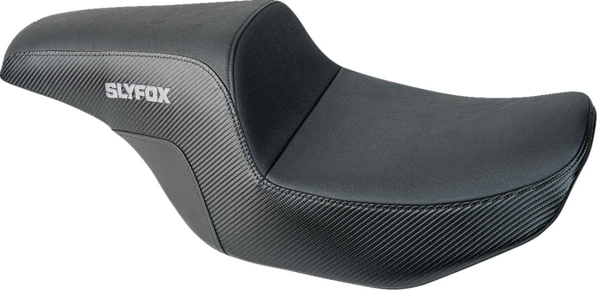 4685B-SLYFOX - Slyfox The Drifter Seat For Harley Davidson FLHX 1923 ABS 2024 Carbon Fiber/Logo/Smooth - Black/Grey