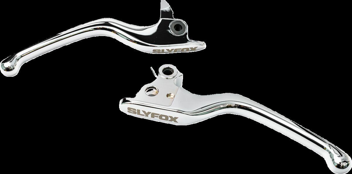 1014-XDXA-CH - Slyfox Clutch & Brake Levers Kit For For Harley Davidson FLH 1868 ABS 2021 - Chrome