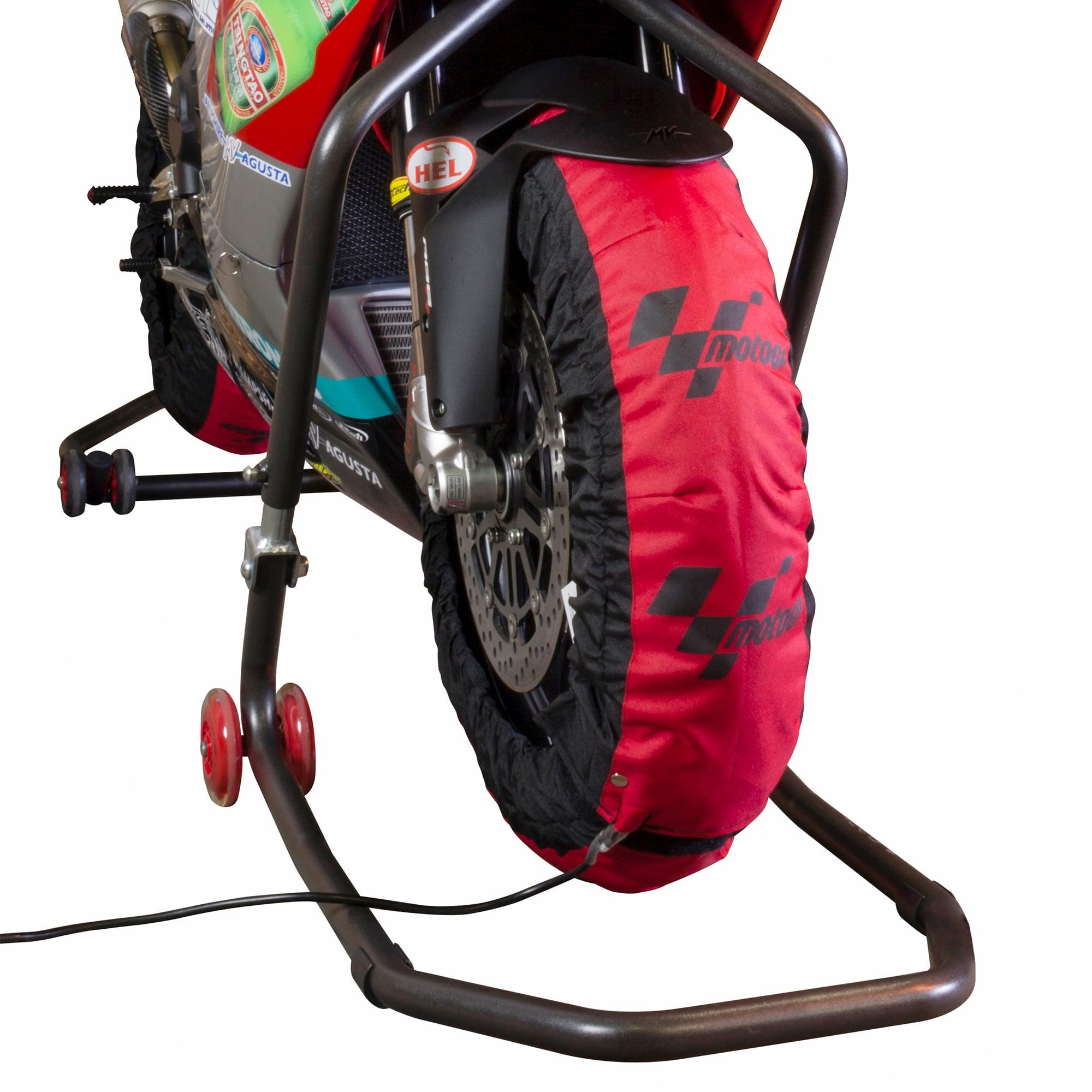 MGPWARM03E - MotoGP Tyre Warmer Set For Front 120/70-17" & Rear 200/55-17" Tyres With EU 2 Pin Plug