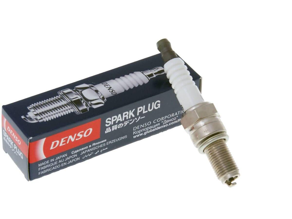U24ESR-NB - Denso Spark Plug For Suzuki AN 650 2002-2009 Solid Terminal - Silver/White