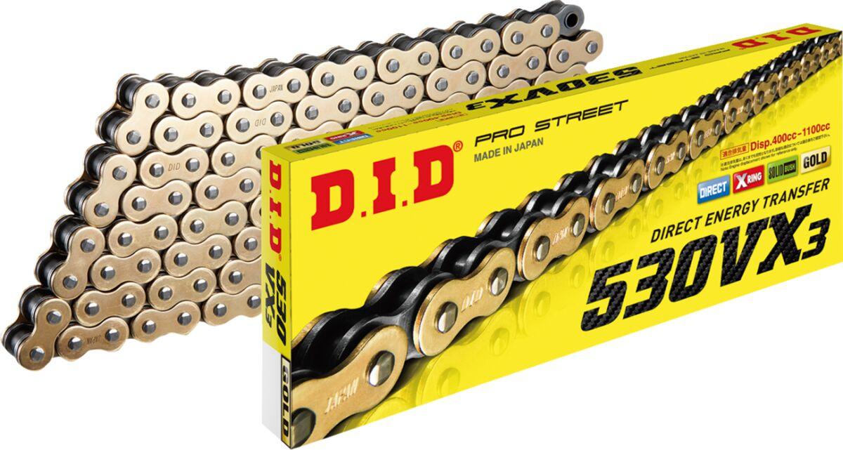 4525516397209 - DID 530 VX3 Chain 110 Links - Gold