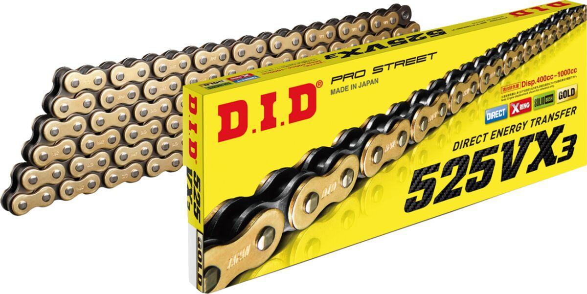 4525516395205 - DID 525 VX3 Chain 110 Links - Gold