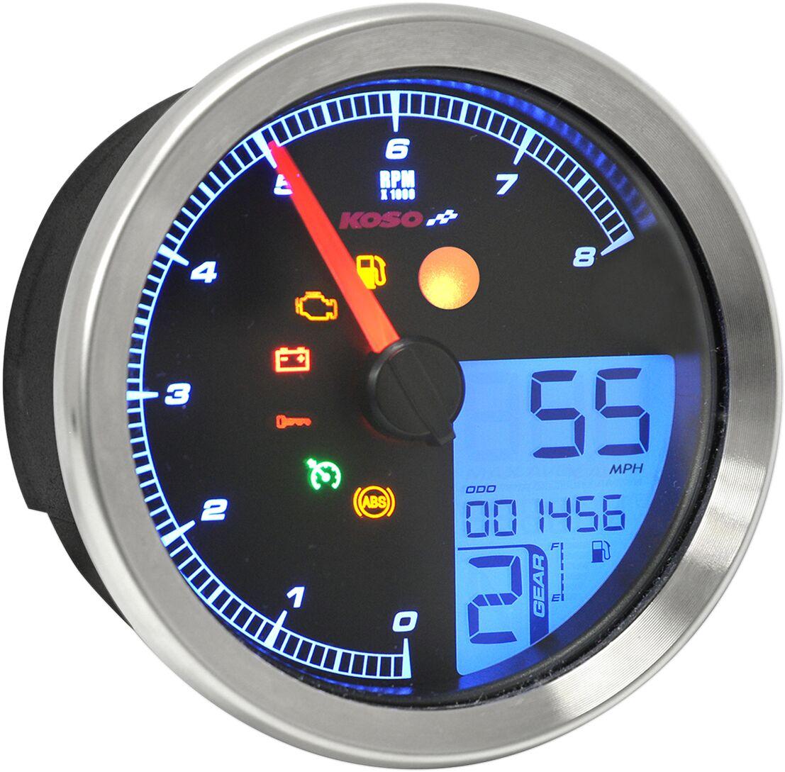 BA051220 - Koso HD-04 Speedometer/Tachometer For Harley Davidson FLD 1690 2012-2013 Chrome