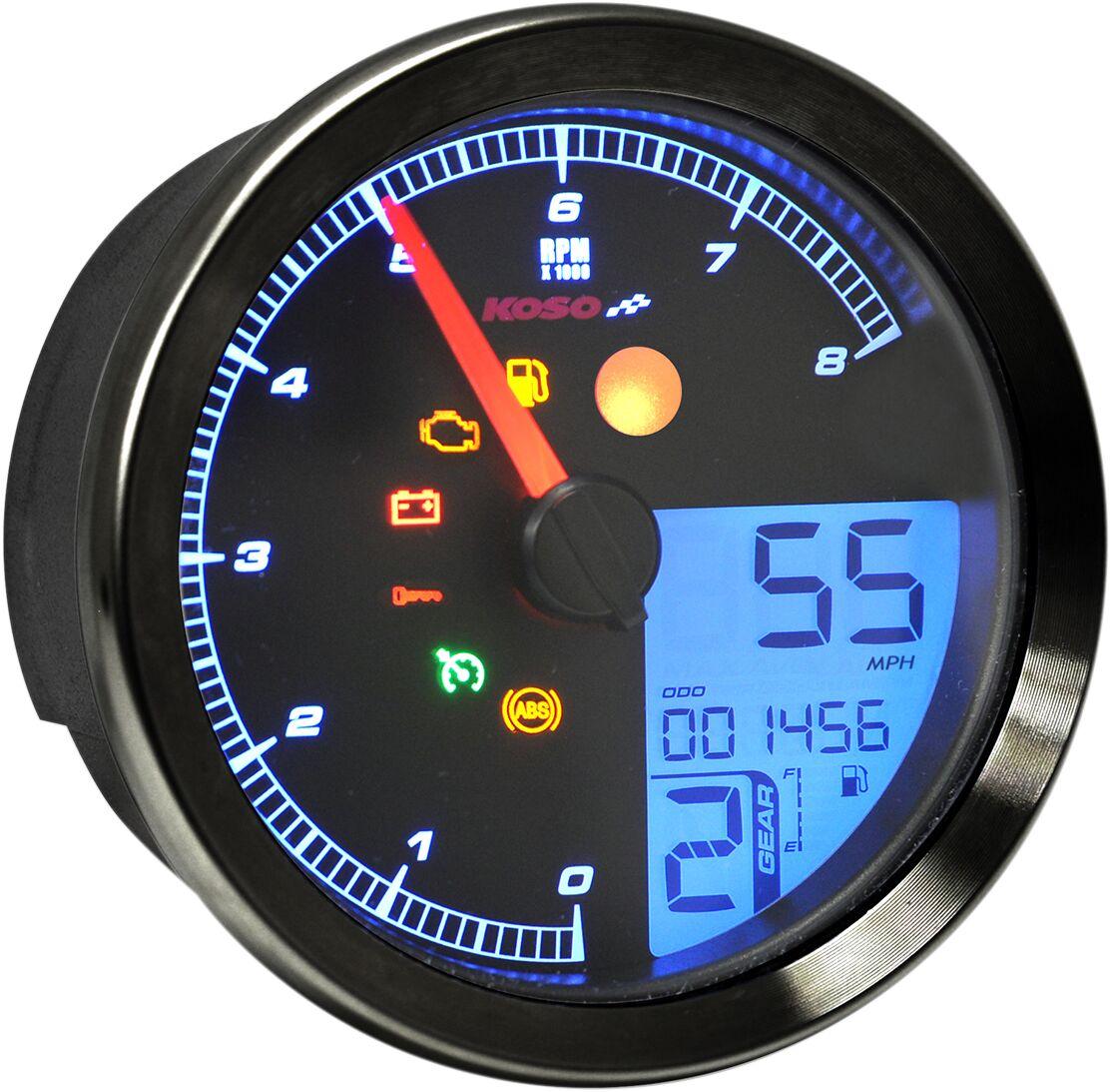 BA051230 - Koso HD-04 Speedometer/Tachometer For Harley Davidson FLD 1690 2012-2013 Black