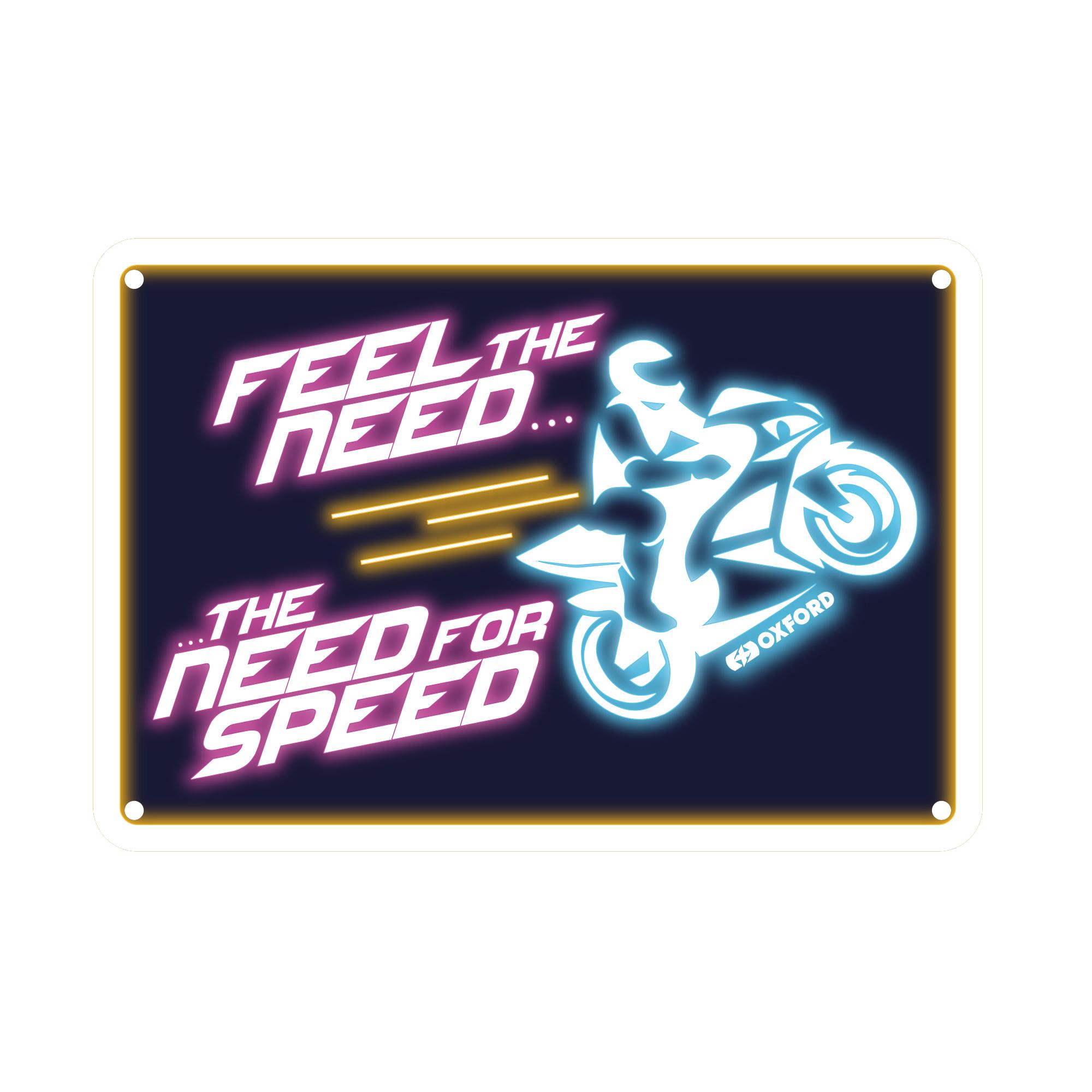 56712 - Oxford Garage Metal Sign: Feel The Need The Need For Speed