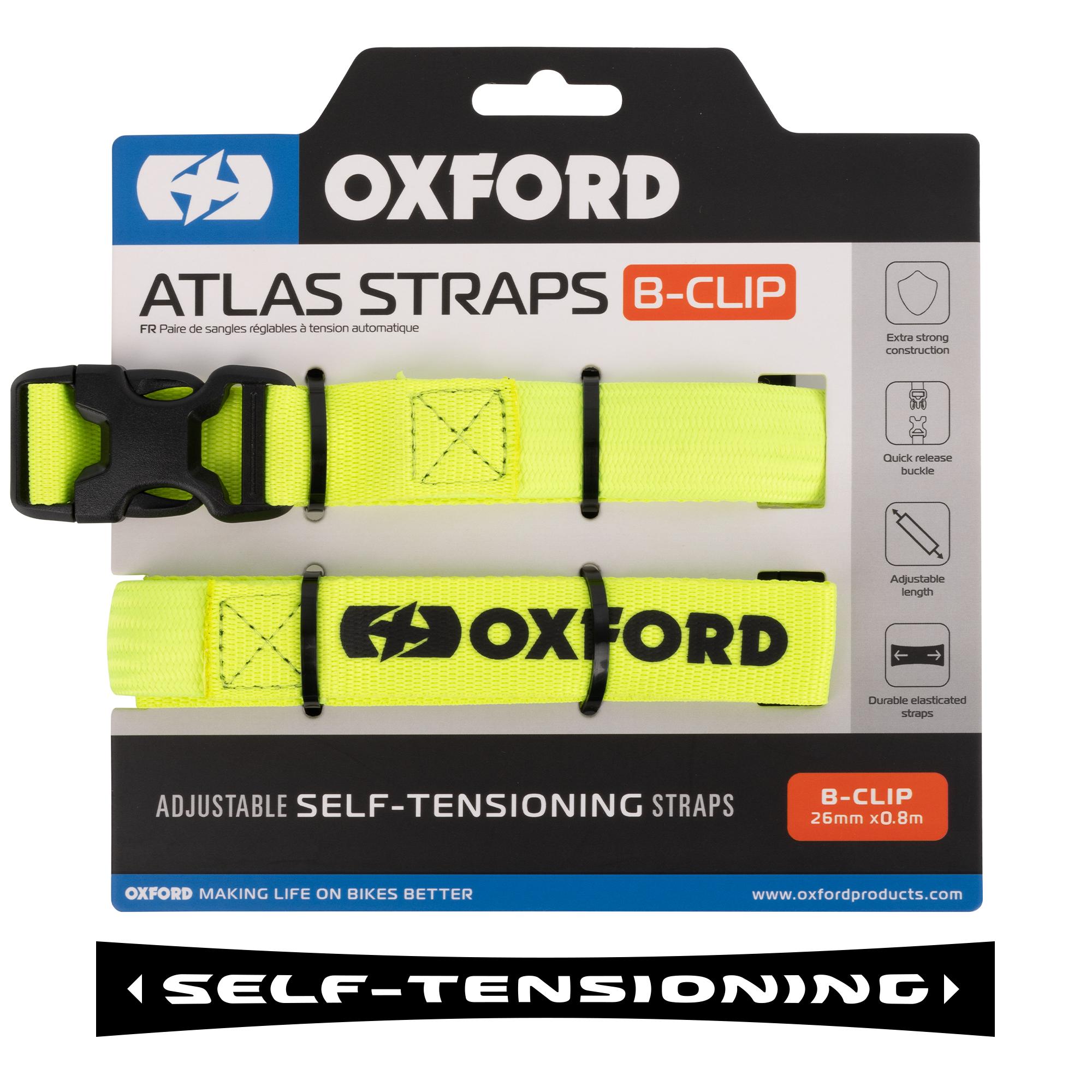 61310 - Oxford Atlas B-Clip 26mm x0.8M FluorescentYellow(Pair)