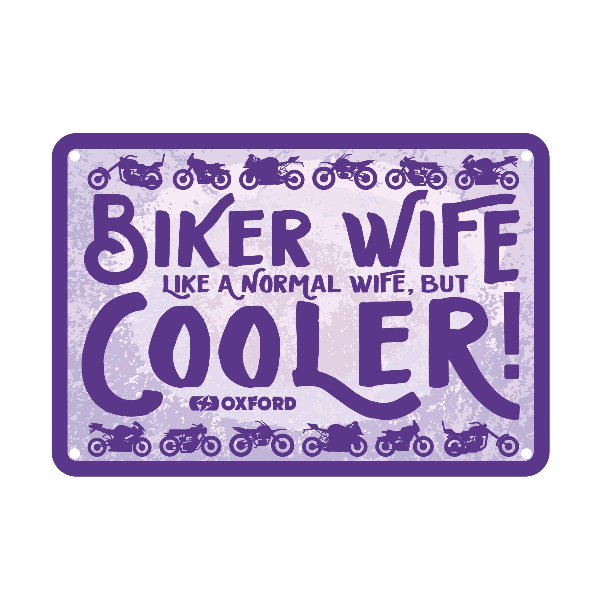 56697 - Oxford Garage Metal Sign: Biker Wife