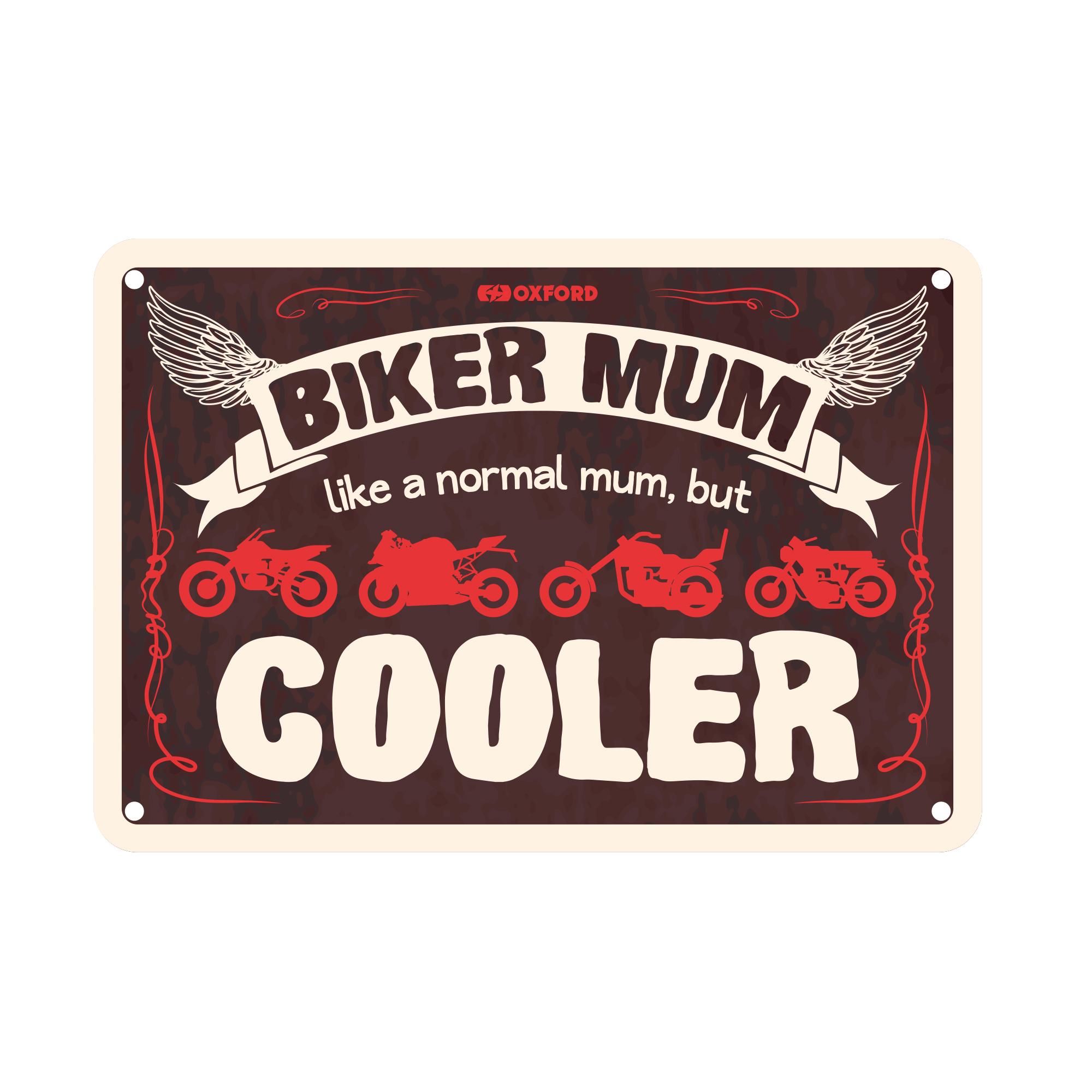 56695 - Oxford Garage Metal Sign: Biker Mum