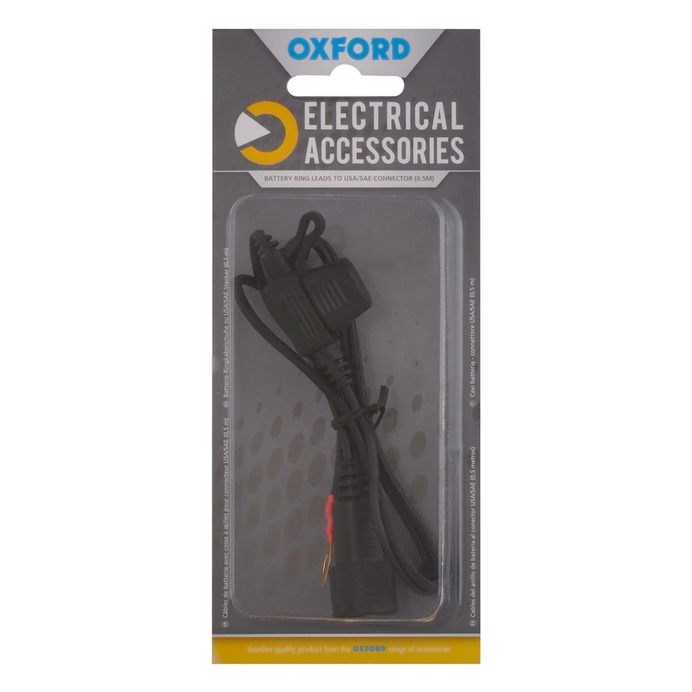 6383 - Oxford Battery ring leads to USA/SAE connector (0.5mtr lead)