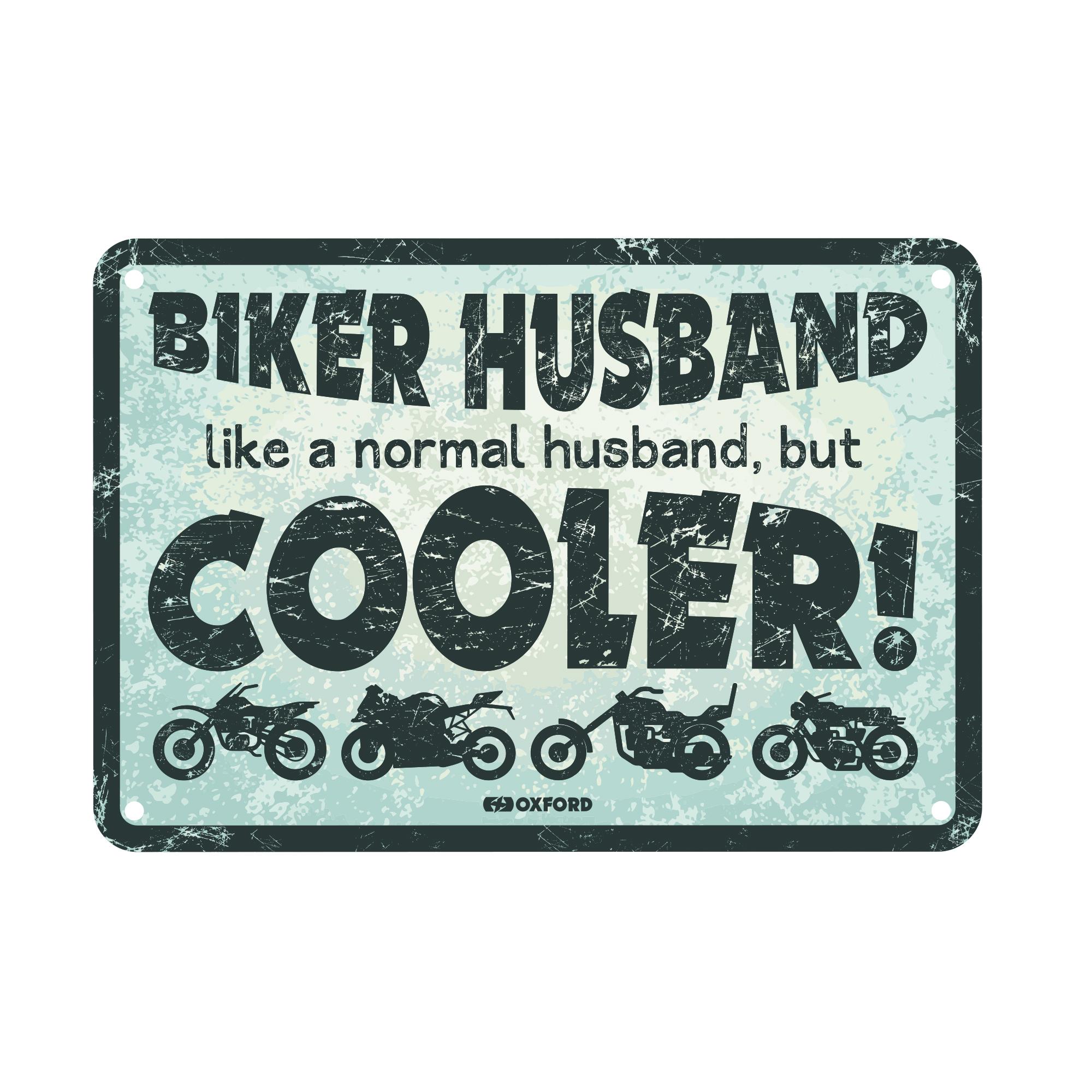 56696 - Oxford Garage Metal Sign: Biker Husband