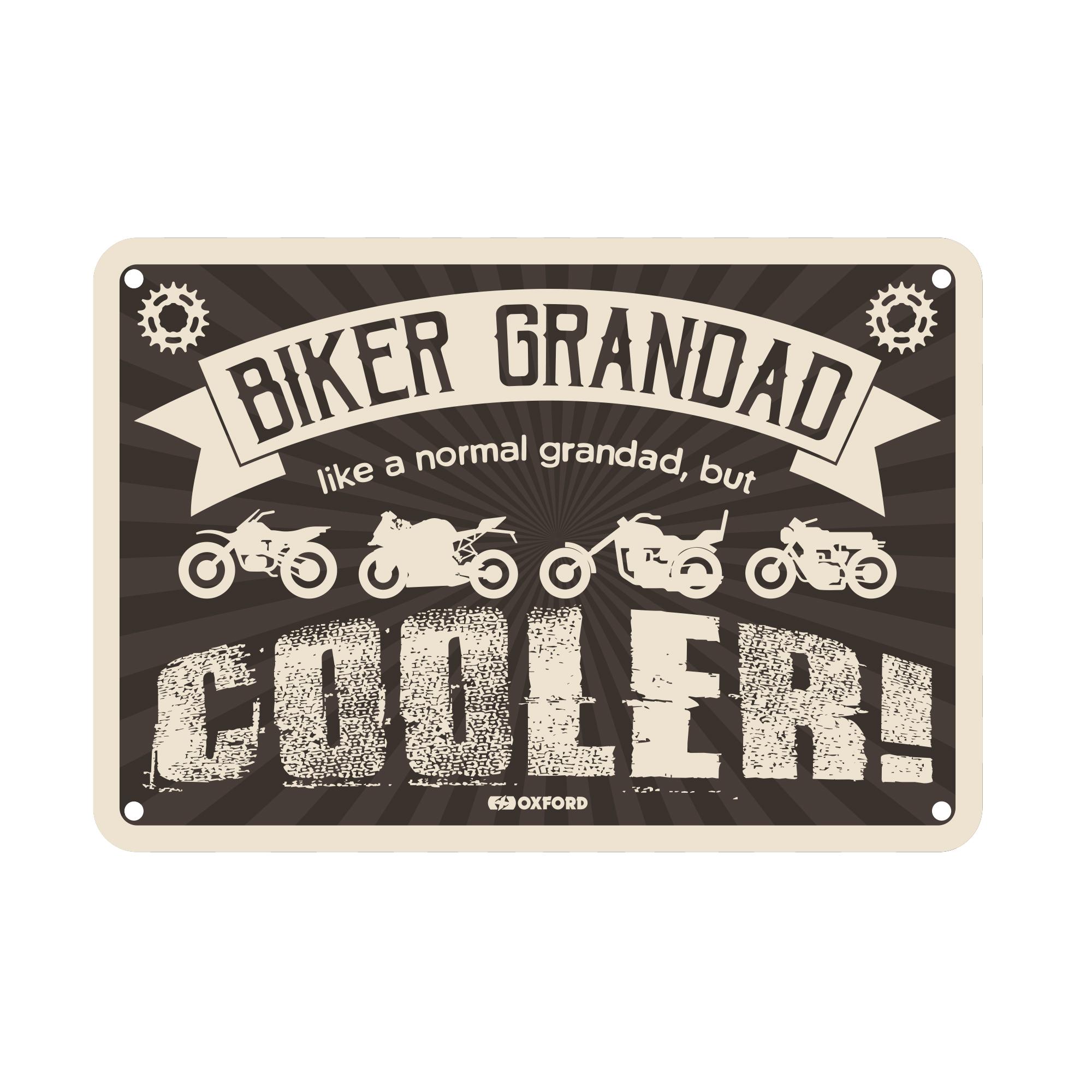 56693 - Oxford Garage Metal Sign: Biker Grandad