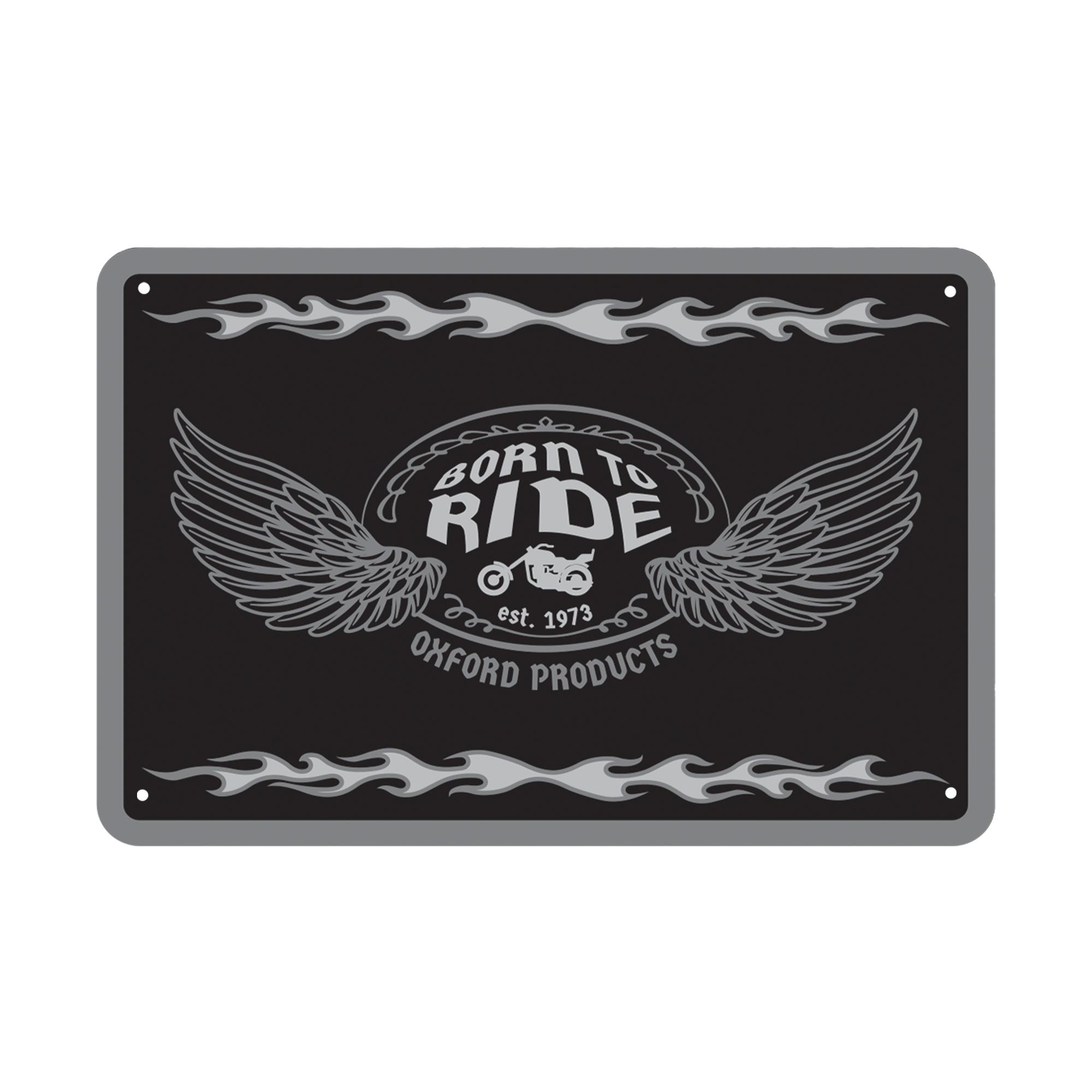 46566 - Oxford Garage Metal Sign: BORN TO RIDE