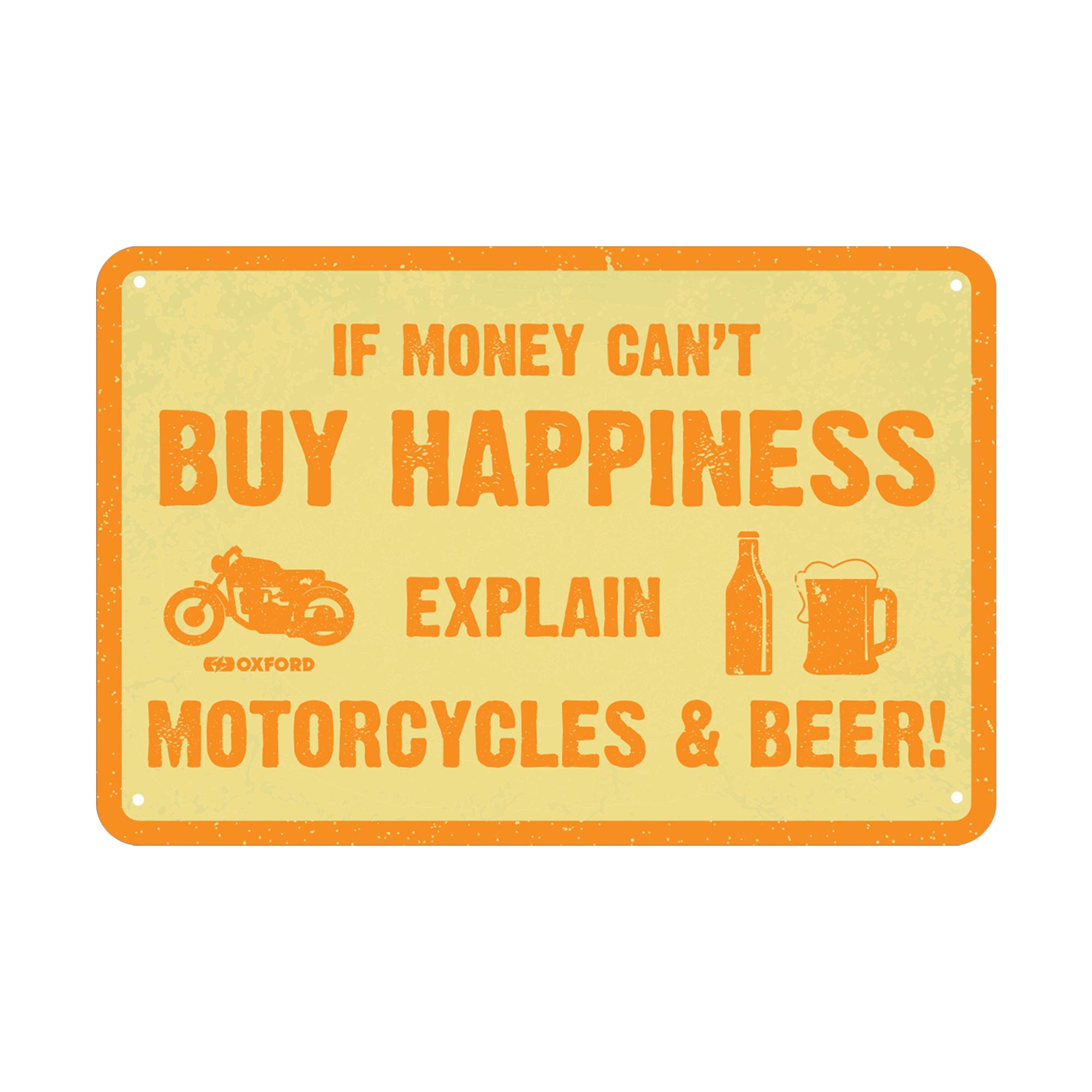 46568 - Oxford Garage Metal Sign: BUY HAPPINESS