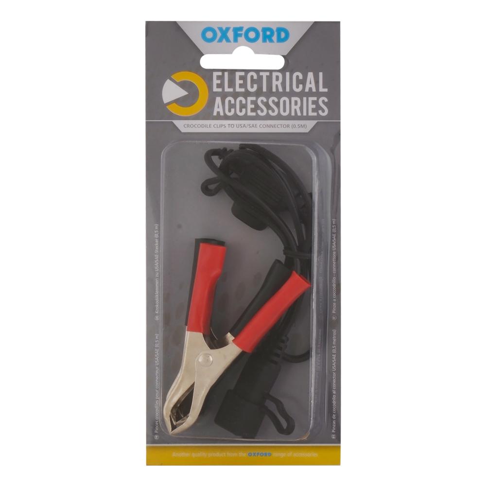 6382 - Oxford Crocodile clips to USA/SAE connector (0.5mtr lead)