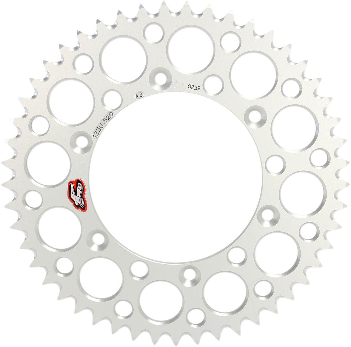 123U-520-49GYSI - Renthal Ultralight Sprocket For Suzuki DR350 1990-1998 Rear 49T - Silver