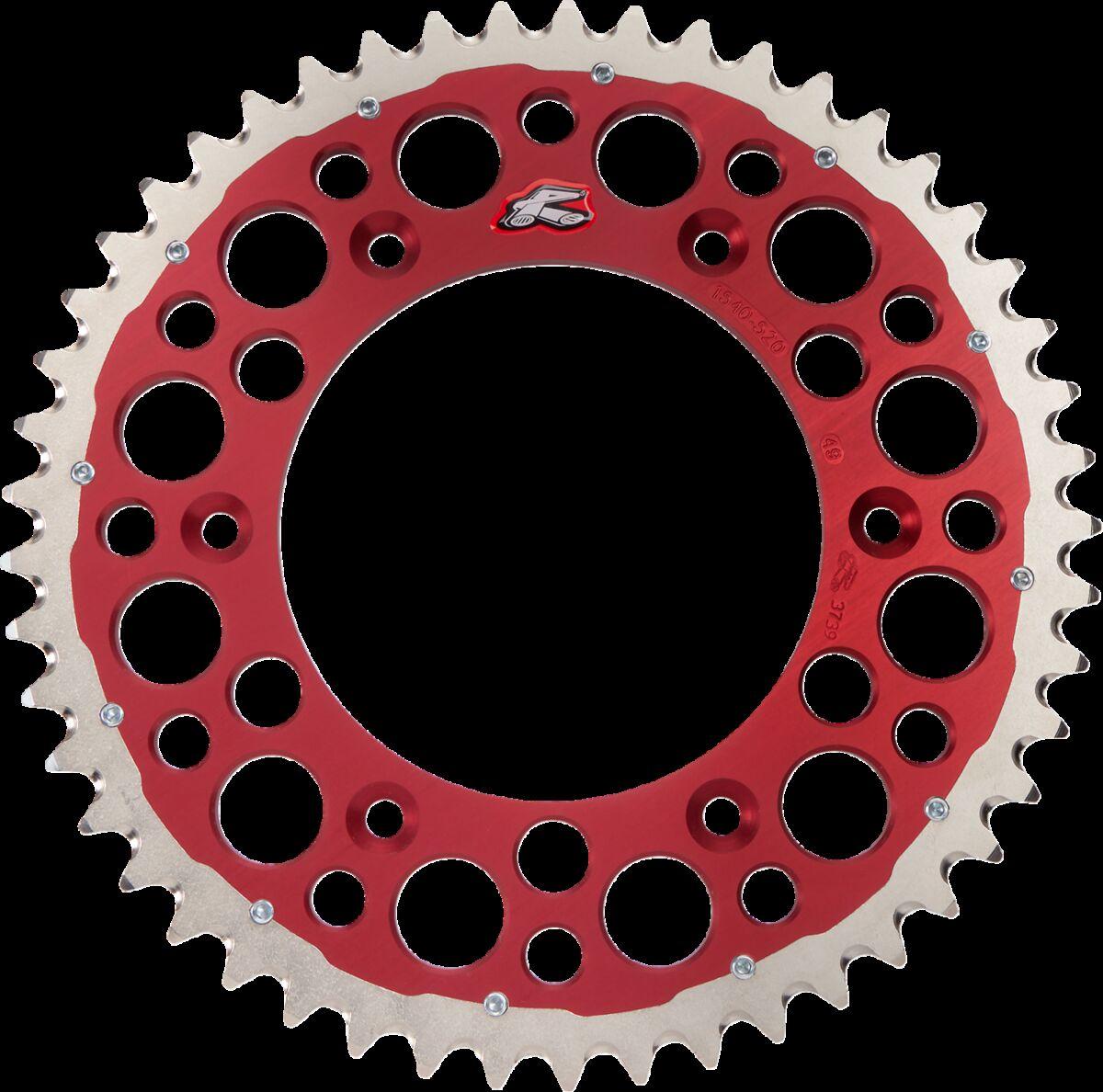 1540-520-49GPRD - Renthal Twinring Sprocket For Honda CR125 1987-2007 Rear 49T - Red