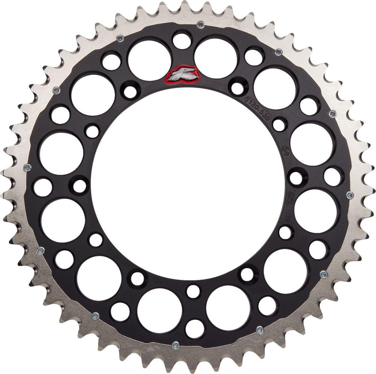 1120-520-50GPBK - Renthal Twinring Sprocket For Kawasaki KDX250 1983-1994 Rear 50T - Black