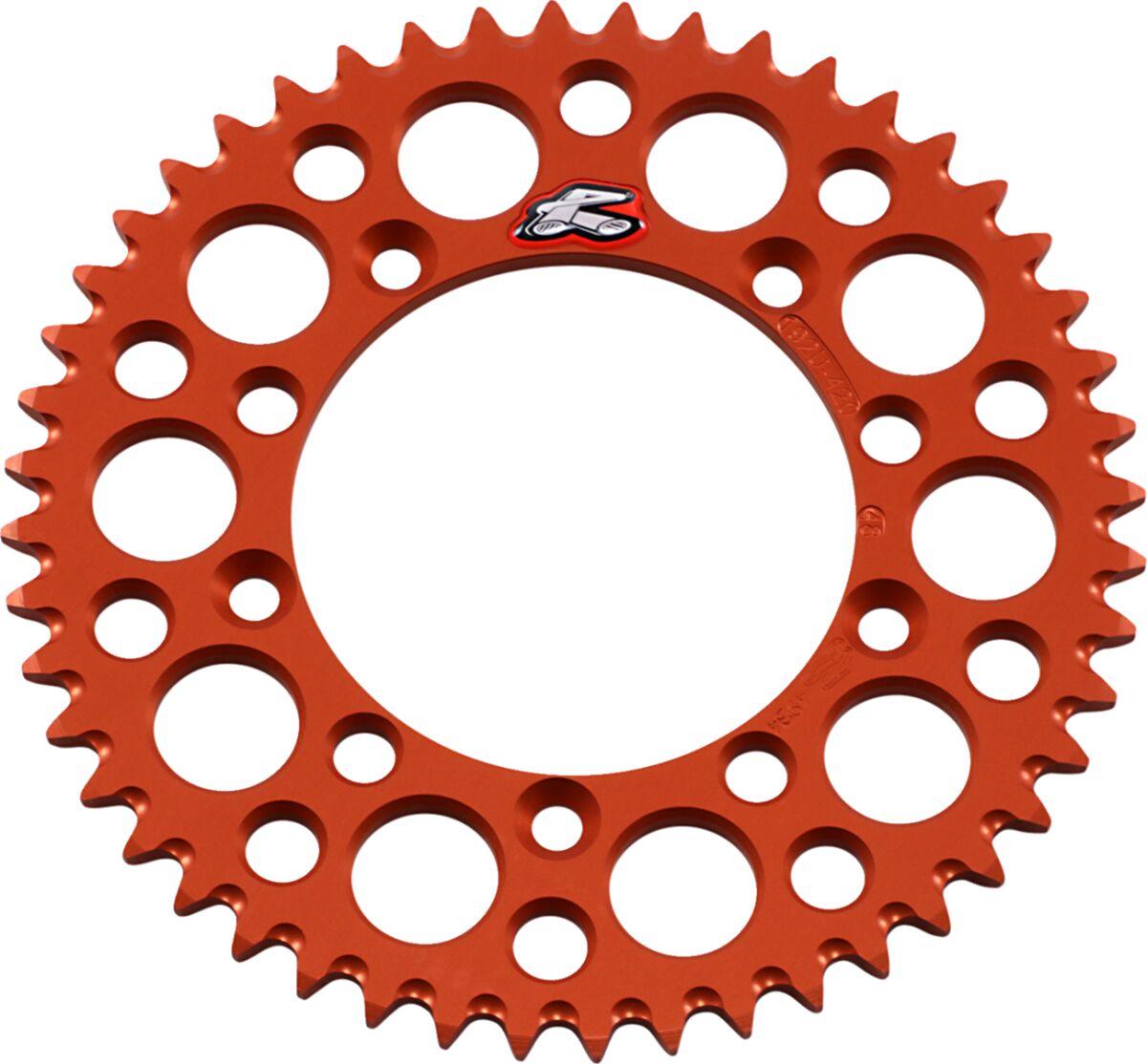 192U-420-48GPOR - Renthal Ultralight Sprocket For Gas Gas MC65 2021-2023 Rear 48T - Orange