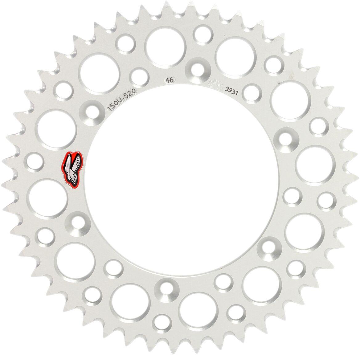 150U-520-46GBSI - Renthal Ultralight Sprocket For Yamaha WRF250 2001-2025 Rear 46T - Silver