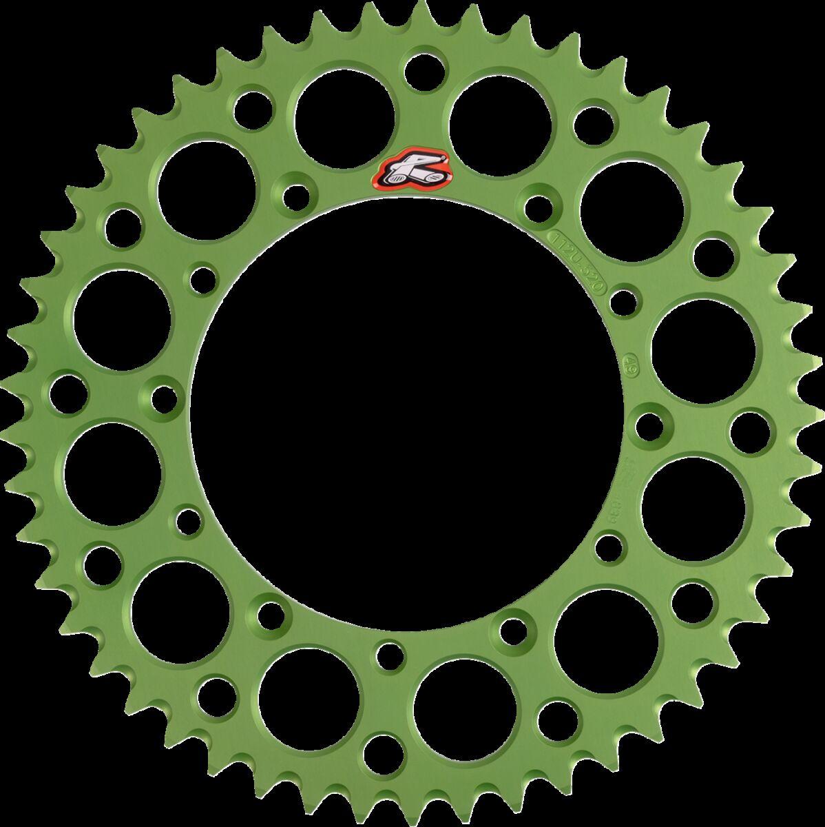 112U-520-49GEGN - Renthal Ultralight Sprocket For Kawasaki KDX250 1983-1994 Rear 49T - Green