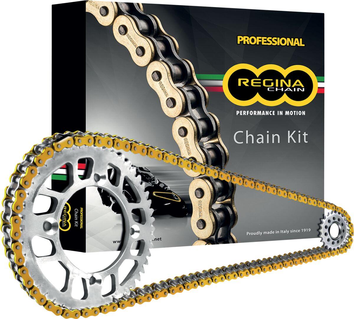 KK076 - Regina 520 ZRT Chain & Sprocket Kit For Kawasaki EX250 R 2008-2012 106 Links 14T X 43T - Gold