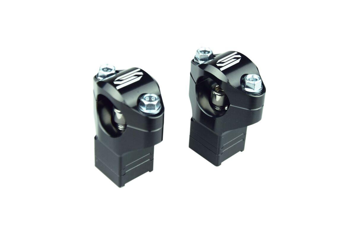 P67 - Scar Bar Mounts For OEM Triple Clamps For Gas Gas EC125 2025 - Black/Silver