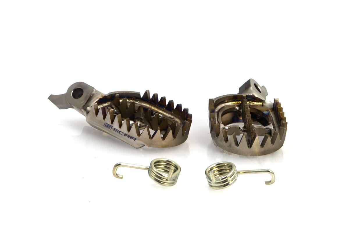 S1517 - Scar Foot Pegs For Yamaha WRF250 2025-2026 - Titanium
