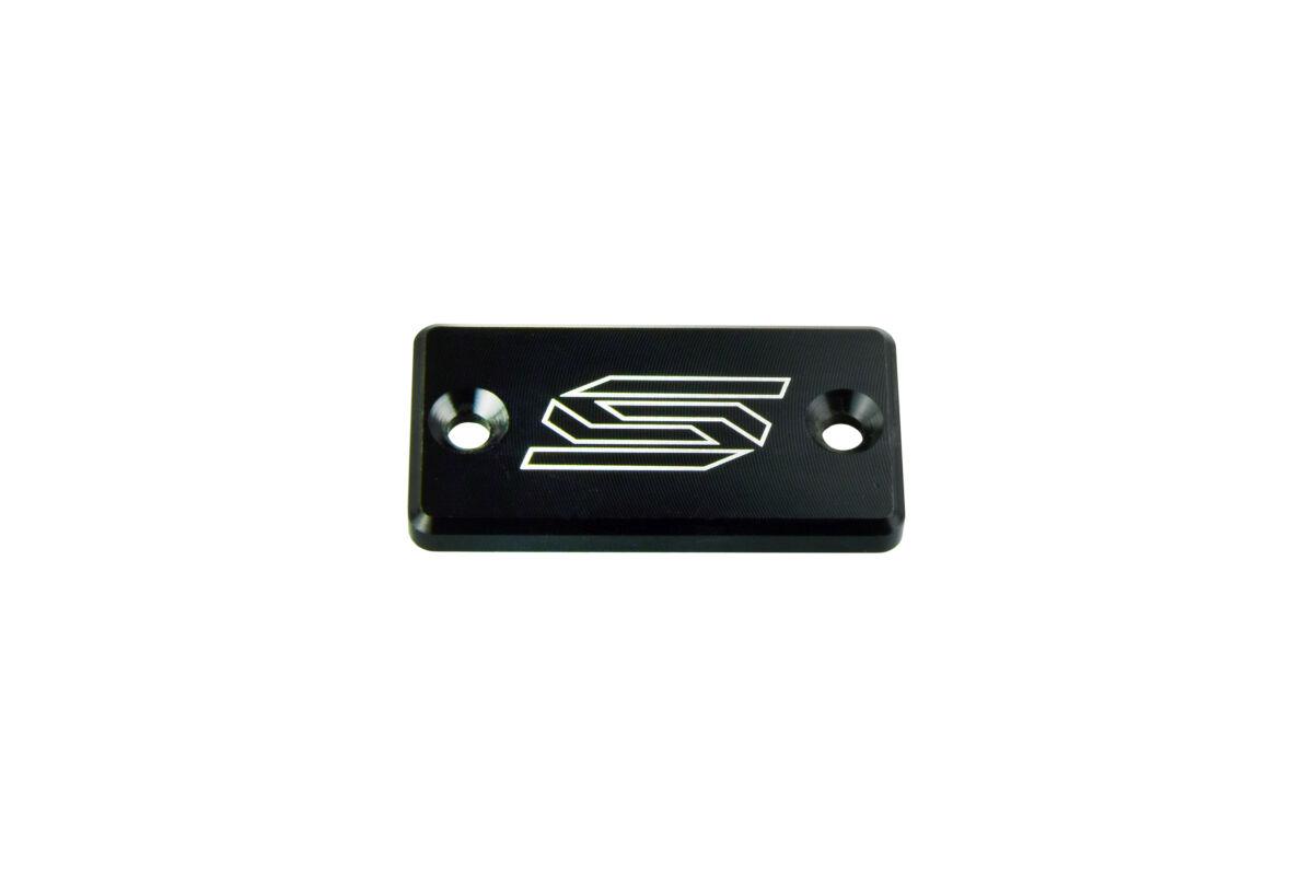 1801BK - Scar Brake Reservoir Cover For Kawasaki KLX300 R 2020 Front - Black