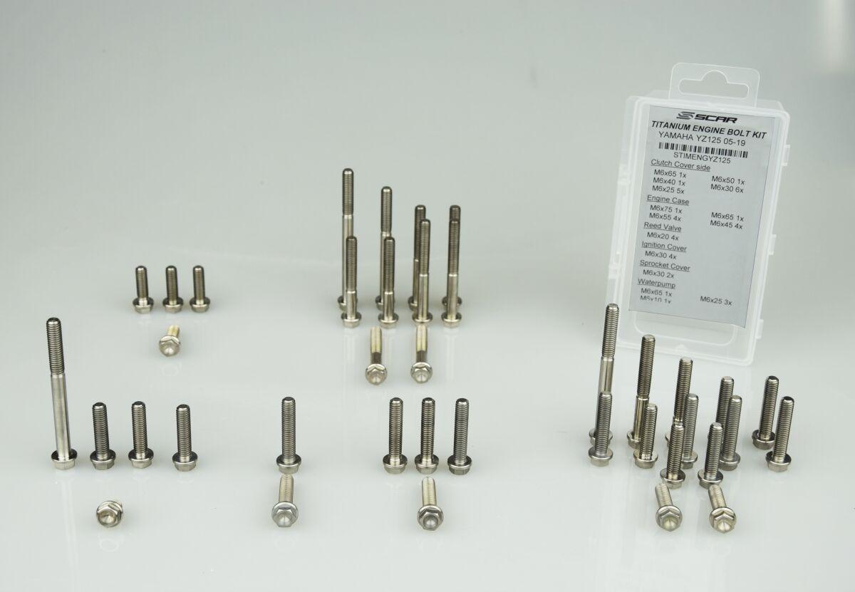 STIMENGCRF250B - Scar Engine Bolts For Honda CRF250R 2022-2024 - Titanium