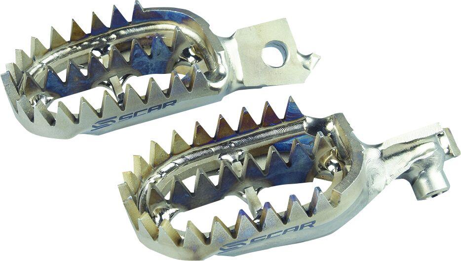 S7516 - Scar Foot Pegs For Beta RR 125 2020-2026 - Titanium