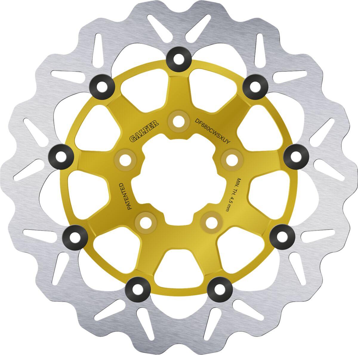 DF680CWSXUY - Galfer Brake Disc For Harley Davidson FLHR 1340 1994-1998 Front - Gold/Silver