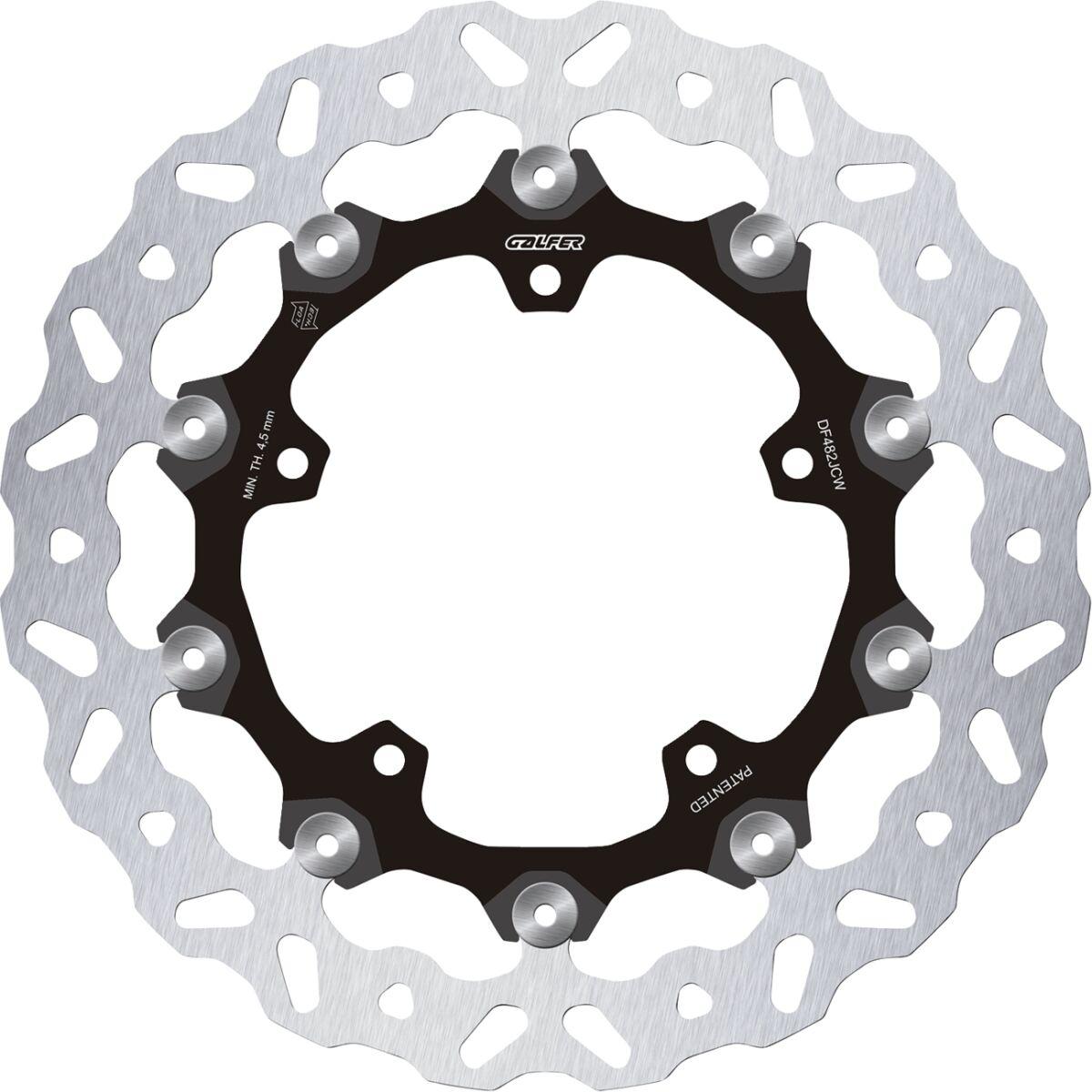 DF482JCW - Galfer Floatech Brake Discs For Yamaha FZ8 N 2010-2016 Front - Black/Silver